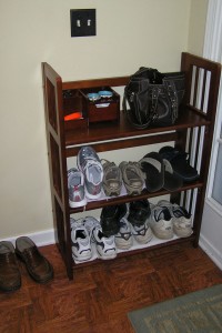 shoe-shelf Bookshelf landing strip
