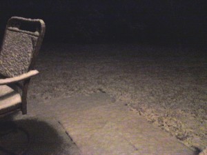 And there's snow on my yard!